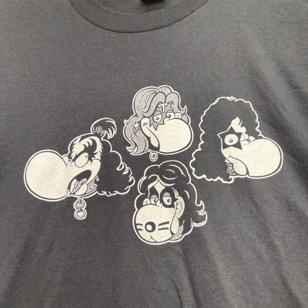 Vintage KISS Concert Shirt Mens XL Alive Reunion Tour WMMS Ohio Radio Promo